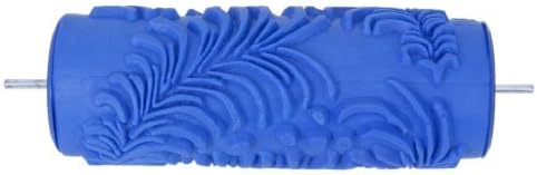 15cm Empaistic Flower Pattern Painting Roller for Decoration Machine DIY Wall Decoration- Blue by HYTNUQRHYBNQQ