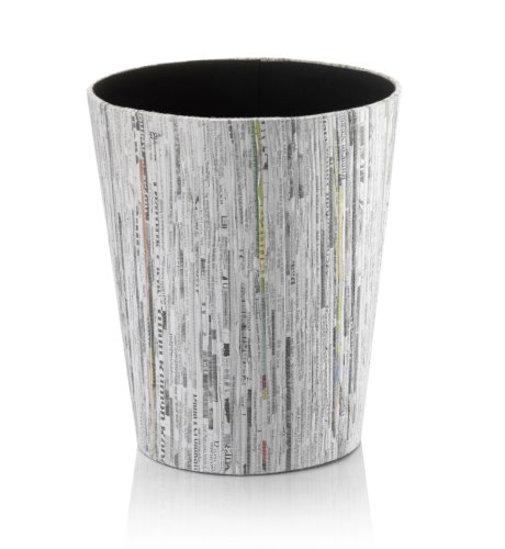 Recycled Newspaper Print Round Bin