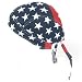 New US Flag Sewn - Molded Bandana Bandanna, Biker Skull Hat Cap, Head Scarf