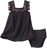 Roxy Kids Baby-girls Infant Chica Woven A-Line Dress, Blue/Black, 18 Months Roxy Kids Baby-girls Infant Chica Woven A-Line Dress, Blue/Black, 18 Months