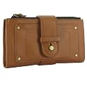 Large Leather Ladies Purse - Tan