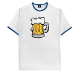 Beer - White/Royal - Ringer T-Shirt