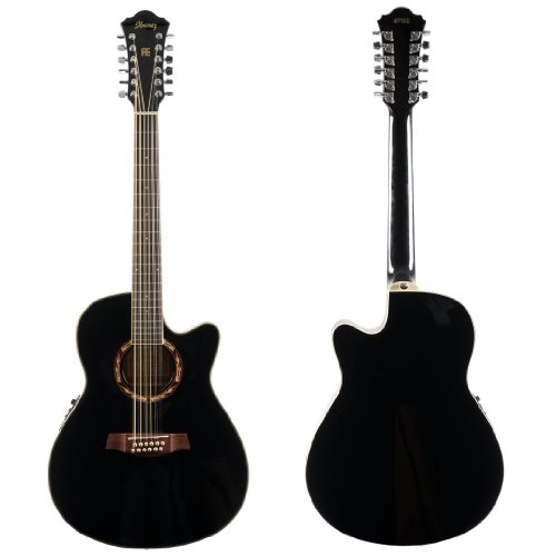 Ibanez AEF Series AEF1812EBK 12 String Acoustic Electric Guitar – Black