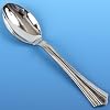 24 Disposable Silver Look Plastic Cutlery, Spoons