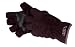 Glacier Glove Windproof Fleece Fingerless Glove, Black, Medium