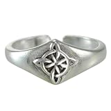 Sterling Silver Celtic Quaternary Witches Knot Toe or Pinky Ring Body Jewelry