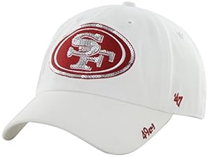 NFL San Francisco 49ers Women's '47 Brand Sparkle Team Color Clean Up Adjustable Hat, White
