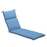Pillow Perfect Outdoor Blue/White Geometric Chaise Lounge Cushion