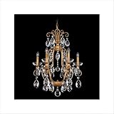 Liberte Six Light Chandelier Finish: French Gold, Crystal Color: Clear Rock