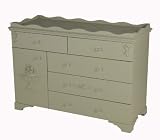 Urn with Floral Swag & Corner Scrolls Dresser/Changing Table