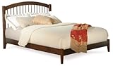 Windsor Collection Full Size Bed with Open Foot Rail: Caramel Latte