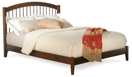 Windsor Collection Full Size Bed with Open Foot Rail: Caramel Latte