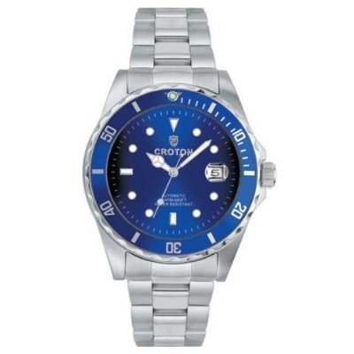 Croton Automatic Diver Mens Watch Blue Dial Feature