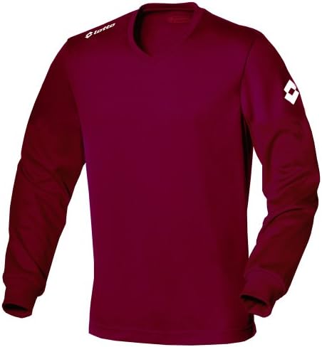Lotto Mens Football Jersey Long Sleeve Team Evo Sports V Shirt (XL) (Granata)