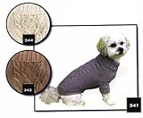 Doggie Duds Pattern Pastel Cable Sw Ash Gray Med
