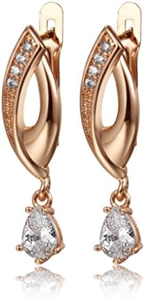 Fallon 18K Rose Gold Plated Fashion Drop Dangle Hoop Earrings 8225458-2