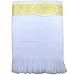 Large Soft White Acrylic Baby Shawl / Blanket - Stars & Cable Design, 122 x 122 cm
