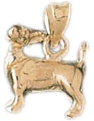 Dazzlers Solid 14 karats Gold Chihuaha Dog Charm Pendant available in three colors from jewelsberry (weights: 2.8 grams only)