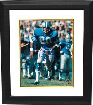 Lem Barney signed Detroit Lions 8x10 Photo HOF 92 Custom Framed- Tri Star Hologram