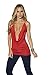 Mapalé by AM:PM Women's Sexy Deep Plunging Halter Drape Cowl Neck Clubwear Top