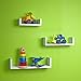 Danya B. Set of 3 Floating U Shelves in White Finish