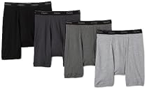 Hanes Classics Men's 4-Pack Multi-Color Boxer Brief,4-Pack: Grey/Black,Medium