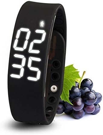 Apater Black LED Healthy Bracelet Wristband Watch Pedometer Sleep Monitor Temperature Digital Time Display