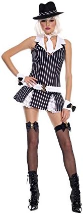 Music Legs Sexy Gangster Girl Womens Mafia Halloween Costume XS