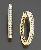 14k Gold Diamond Hoop Earrings (7/8 ct. t.w.)