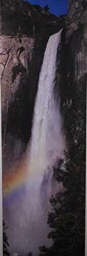 Beautiful Rainbow Waterfall by Marc Munch Photograph 36x12 Art print poster Wall Decor Nature Wildlife Forests natural Beauty National Parks Landscape