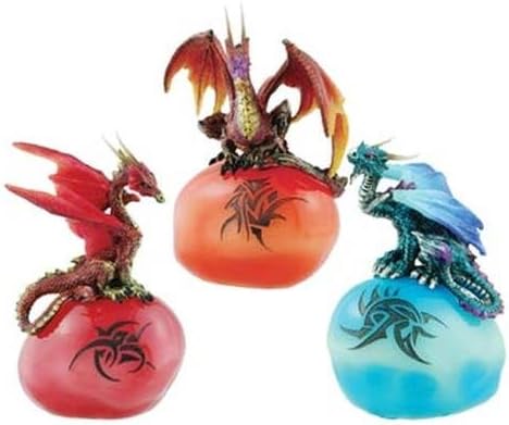 Fantasy Dragon on Colored Stone Figure 6-inch (1-pc Random)