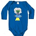 Space Alien Long Sleeve Infant One Piece. Made in the USA.
