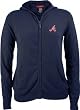 Atlanta Braves Women's Long Sleeve Full Zip Hooded Sweatshirt