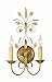 Crystorama 4702-G Primrose Swarovski Spectra Crystal Candle Wall Sconce in Gold Leaf
