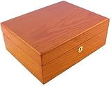 Beech Wood Compact Jewelry Combination Display Storage Case With High Gloss Piano Finish