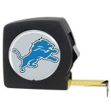 Detroit Lions 25' Black Tape Measure (with Primary Logo)