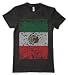 (Cybertela) Big Faded Mexico Flag Women's T-shirt Country Pride Tee (Black, Small)