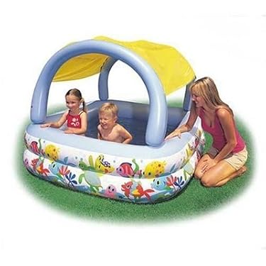 Inflatable Sun Shade Pool Kiddie Pool Intex