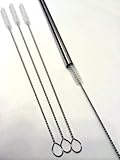 Drink Straw Cleaning Brush - set of 4 Stainless Steel brushes for drinking straws, Tumblers, sippy Cups and more!