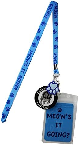 Lanyard with Charm Meows it Going' Skinny Lanyard with Rubber Charm