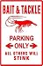 BAIT SHOP PARKING fish sport lure reel sign