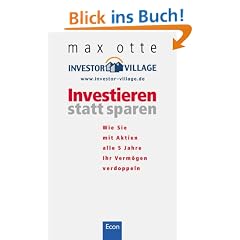Investieren statt sparen
