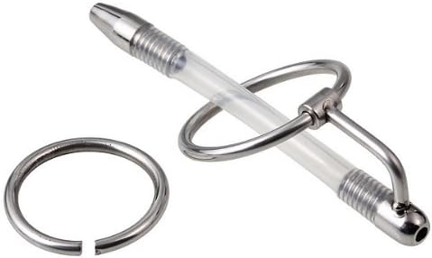 Bestseller 4", "Inertia", Flexible Cum Thru , Hollow , 316LVM Surgical Steel & Medical SILICONE Sound Penis Plug w/ Glans Ring by "Skeleton Key" - PUT SOMETHING BETTER INSIDE! Made in US (not imported)