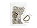 CRAFTMEMORE 100 Pack 1 Inch Metal D-Rings Non Welded Dee Ring for Bag Landyard DIY Craft Accessories (Antique Brass)