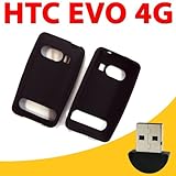 HTC Evo 4G Extended Battery Silicone Case Black + Wireless Bluetooth Dongle Adapter