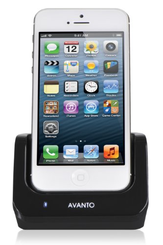 AVANTO Lot USB Station d'accueil Apple iPhone 5 + USB Câble de Données + chargeur Adapteur à secteur USB - noir
