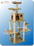 A7202 Beige Cat Condo Pet Furniture 8-level Tower w/ Hammock