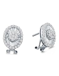 1.60 cttw. Diamond Flower Earring 14K White Gold