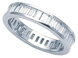 2.55 cts Baguette Diamonds Eternity Band - Platinum, 18kt White or Yellow Gold
