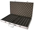 Aluminum Poker Chip Case - Holds 1000 Chips, 3 Decks of Playing Cards and 6 Poker Dice